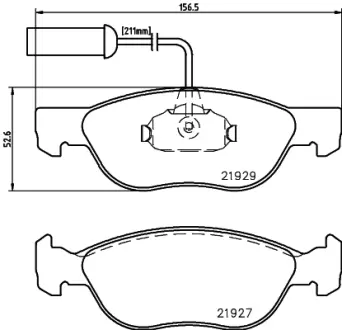 Комплект тормозных колодок, дисковый тормоз HELLA PAGID T1140