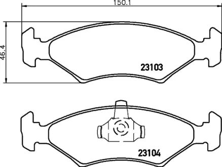 Комплект тормозных колодок, дисковый тормоз HELLA PAGID T1141