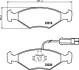 Комплект тормозных колодок, дисковый тормоз HELLA PAGID T1148 (фото 1)