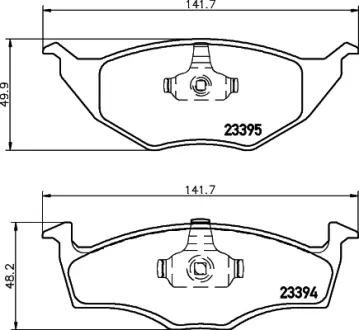 Комплект тормозных колодок, дисковый тормоз HELLA PAGID T1156