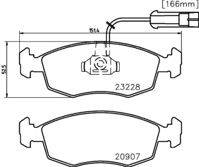 Комплект тормозных колодок, дисковый тормоз HELLA PAGID T1161