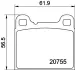 Комплект тормозных колодок, дисковый тормоз HELLA PAGID T1184 (фото 1)