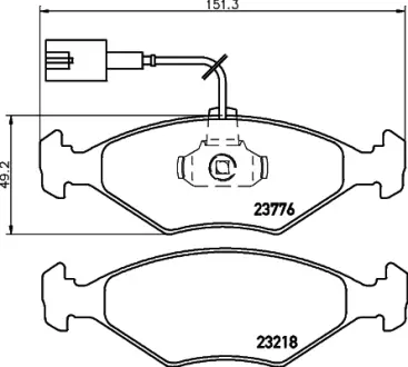 Комплект тормозных колодок, дисковый тормоз HELLA PAGID T1185