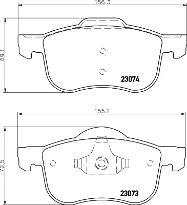 Комплект тормозных колодок, дисковый тормоз HELLA PAGID T1189 (фото 1)