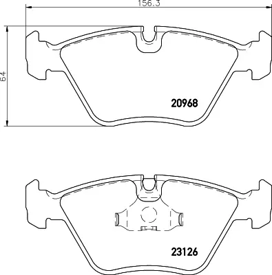 Комплект тормозных колодок, дисковый тормоз HELLA PAGID T1200 (фото 1)