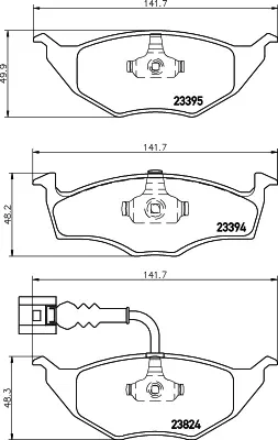 Комплект тормозных колодок, дисковый тормоз HELLA PAGID T1204 (фото 1)
