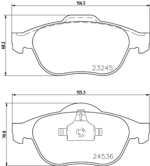 Комплект тормозных колодок, дисковый тормоз HELLA PAGID T1213
