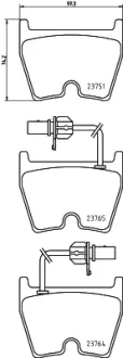 Комплект тормозных колодок, дисковый тормоз HELLA PAGID T1222