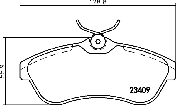 Комплект тормозных колодок, дисковый тормоз HELLA PAGID T1236 (фото 1)