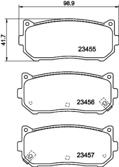 Комплект тормозных колодок, дисковый тормоз HELLA PAGID T1238