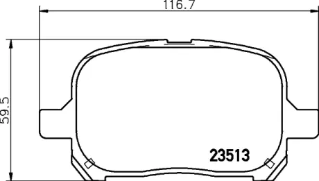 Комплект тормозных колодок, дисковый тормоз HELLA PAGID T1239