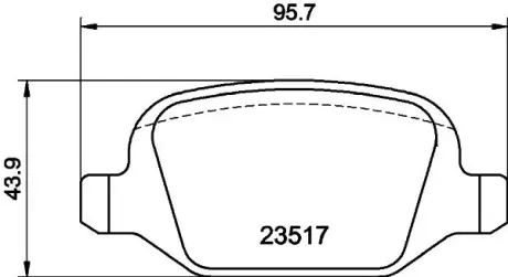 Комплект тормозных колодок, дисковый тормоз HELLA PAGID T1240