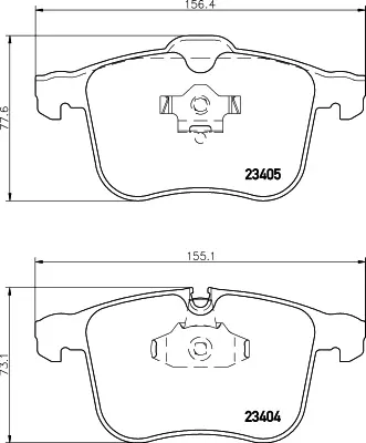 Комплект тормозных колодок, дисковый тормоз HELLA PAGID T1247 (фото 1)