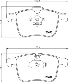 Комплект тормозных колодок, дисковый тормоз HELLA PAGID T1247