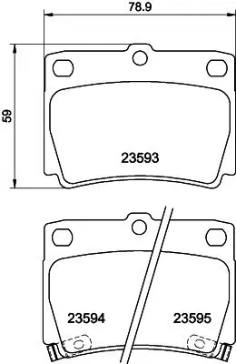 Комплект тормозных колодок, дисковый тормоз HELLA PAGID T1254 (фото 1)