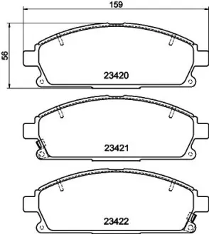 Комплект тормозных колодок, дисковый тормоз HELLA PAGID T1273