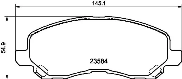 Комплект тормозных колодок, дисковый тормоз HELLA PAGID T1274 (фото 1)