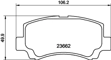 Комплект тормозных колодок, дисковый тормоз HELLA PAGID T1275