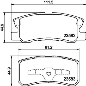 Комплект тормозных колодок, дисковый тормоз HELLA PAGID T1276