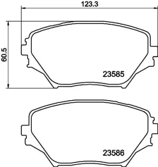 Комплект тормозных колодок, дисковый тормоз HELLA PAGID T1281