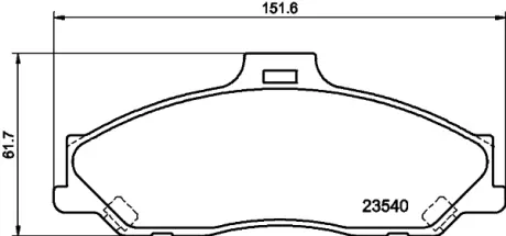 Комплект тормозных колодок, дисковый тормоз HELLA PAGID T1282