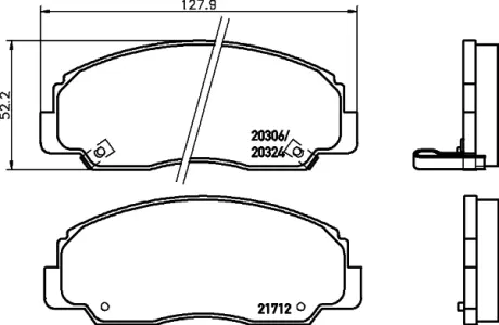 Комплект тормозных колодок, дисковый тормоз HELLA PAGID T1286