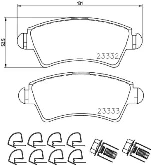 Комплект тормозных колодок, дисковый тормоз HELLA PAGID T1295