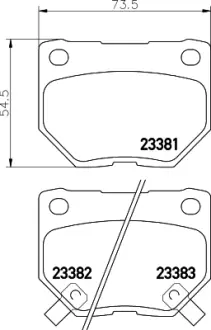 Комплект тормозных колодок, дисковый тормоз HELLA PAGID T1298