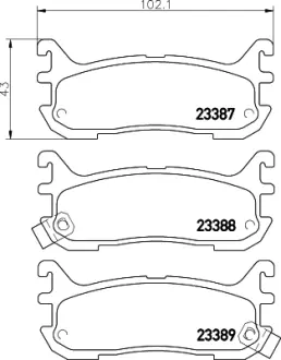 Комплект тормозных колодок, дисковый тормоз HELLA PAGID T1299