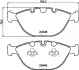 Комплект тормозных колодок, дисковый тормоз HELLA PAGID T1300 (фото 1)