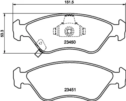 Комплект тормозных колодок, дисковый тормоз HELLA PAGID T1301