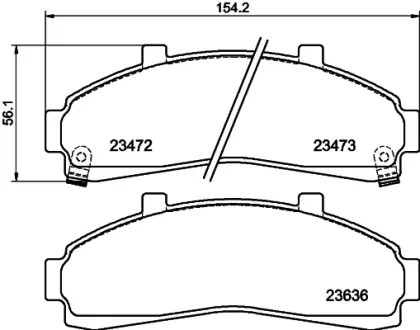 Комплект тормозных колодок, дисковый тормоз HELLA PAGID T1302