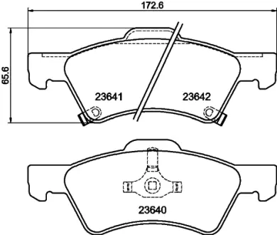 Комплект тормозных колодок, дисковый тормоз HELLA PAGID T1315