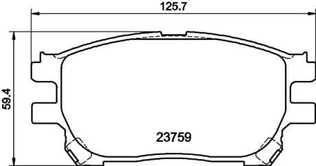 Комплект тормозных колодок, дисковый тормоз HELLA PAGID T1319