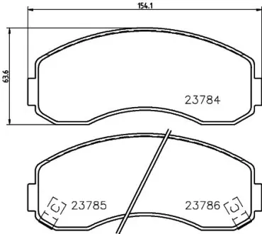 Комплект тормозных колодок, дисковый тормоз HELLA PAGID T1321