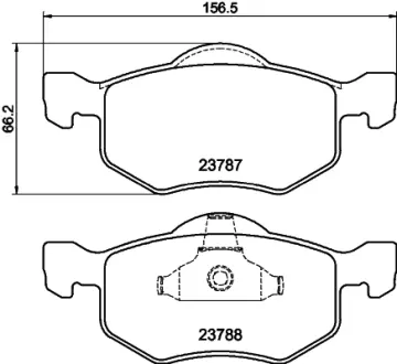 Комплект тормозных колодок, дисковый тормоз HELLA PAGID T1322