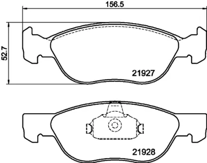 Комплект тормозных колодок, дисковый тормоз HELLA PAGID T1326