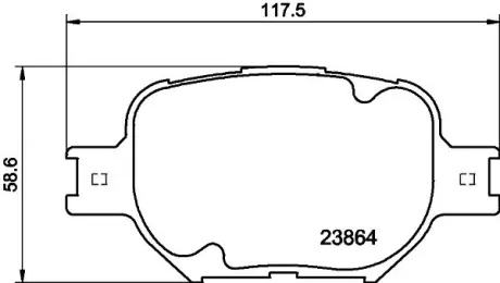 Комплект тормозных колодок, дисковый тормоз HELLA PAGID T1330