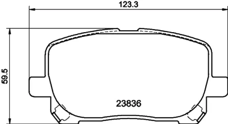 Комплект тормозных колодок, дисковый тормоз HELLA PAGID T1332