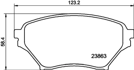 Комплект тормозных колодок, дисковый тормоз HELLA PAGID T1336