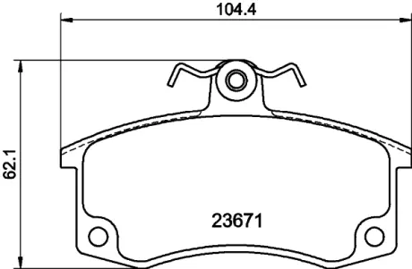 Комплект тормозных колодок, дисковый тормоз HELLA PAGID T1349