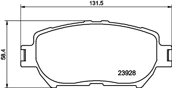 Комплект тормозных колодок, дисковый тормоз HELLA PAGID T1359 (фото 1)