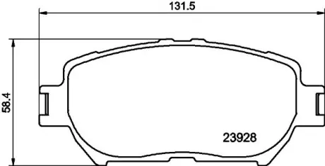 Комплект тормозных колодок, дисковый тормоз HELLA PAGID T1359