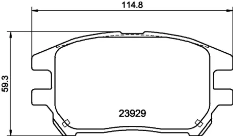 Комплект тормозных колодок, дисковый тормоз HELLA PAGID T1361