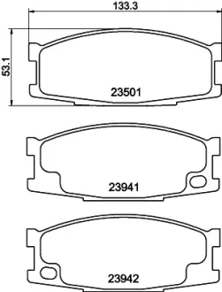 Комплект тормозных колодок, дисковый тормоз HELLA PAGID T1375