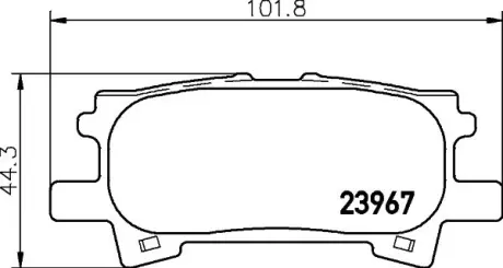 Комплект тормозных колодок, дисковый тормоз HELLA PAGID T1379