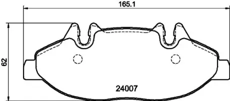 Комплект тормозных колодок, дисковый тормоз HELLA PAGID T1382