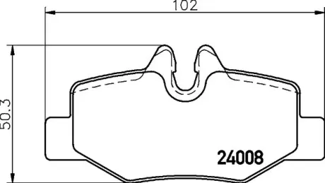 Комплект тормозных колодок, дисковый тормоз HELLA PAGID T1383
