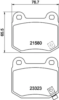 Комплект тормозных колодок, дисковый тормоз HELLA PAGID T1386