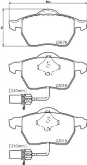 Комплект тормозных колодок, дисковый тормоз HELLA PAGID T1388